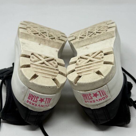 Converse All Star Chuck GoreTex Lugged Soles High Shoes Womens 9.5 Black Leather - Picture 14 of 16
